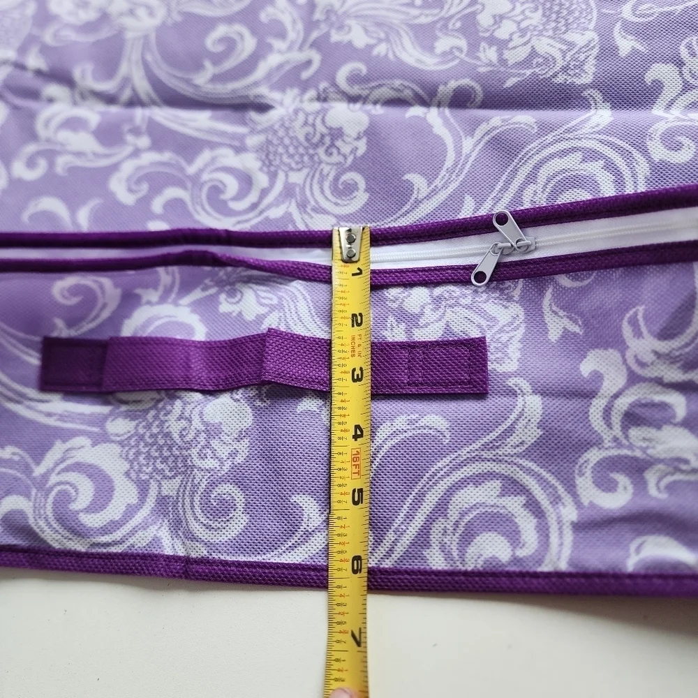 Set Of 5 Smart Home Essentials For Living Underbed Storage Bags Scroll Design